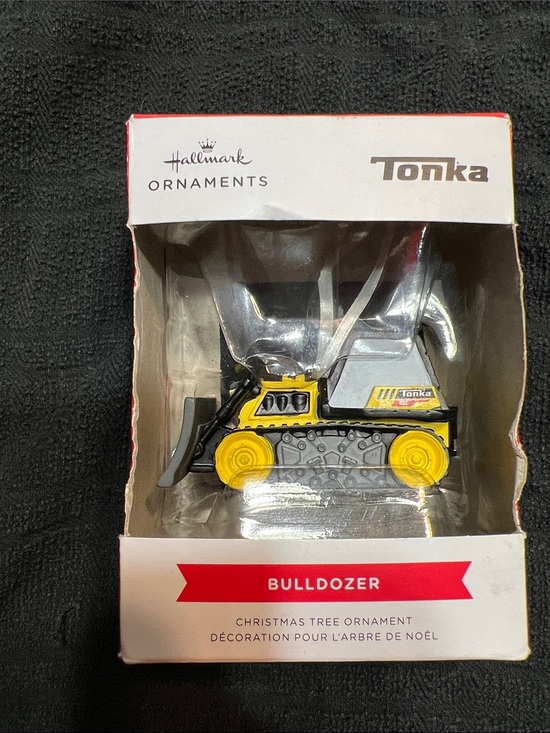 Hallmark Other - Tonka Yellow & Gray Bulldozer Hallmark Ornament